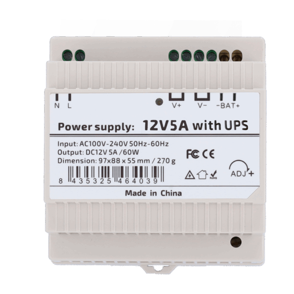 DC12V5A-DIN-UPS-P - Imagen 2